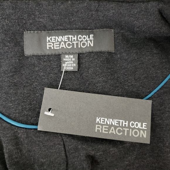 NWT Kenneth Cole Reaction Pea coat Women Size M Belted Gray Cotton Poly Blend - Picture 10 of 12